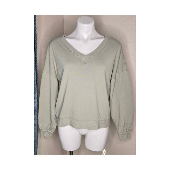 MADEWELL Hemp-Cotton V-Neck Sweatshirt Forgotten Landscape Size Small - Picture 2 of 16